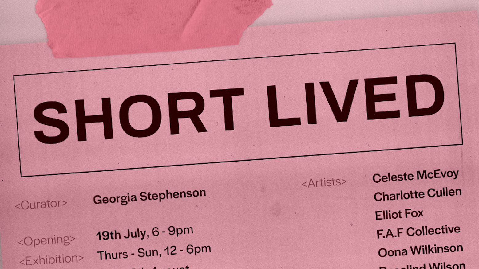 "SHORT LIVED" by Georgia Stephenson